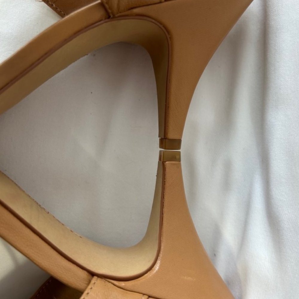 Vince Camuto style Megan Strappy Cognac Heels with back Zipper Closure - Picture 10 of 12